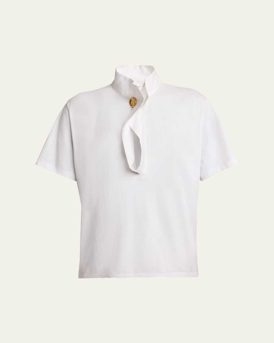 High Neck Pierced Top